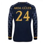 Arda Guler #24 Real Madrid Udebanetrøje 2023-24 sort Lange ærmer til mænd
