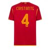 Bryan Cristante #4 AS Roma Hjemmebanetrøje 2023-2024 rød Kort ærmer