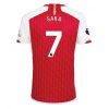 Bukayo Saka #7 Arsenal Hjemmebanetrøje 2023-2024 rød hvid Kort ærmer