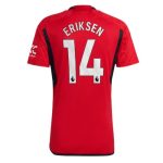 Christian Eriksen #14 Manchester United Hjemmebanetrøje 2023-2024 rød Kort ærmer