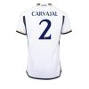 Daniel Carvajal #2 Real Madrid Hjemmebanetrøje 2023-2024 hvid Kort ærmer