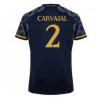 Daniel Carvajal #2 Real Madrid Udebanetrøje 2023-2024 sort grå Kort ærmer