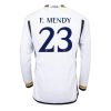 Ferland Mendy #23 Real Madrid Hjemmebanetrøje 2023-24 hvid Lange ærmer