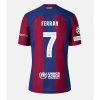Ferran Torres #7 Barcelona Hjemmebanetrøje 2023-2024 Kort ærmer