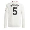 Harry Maguire #5 Manchester United Tredje trøje 2023-2024 hvid Lange ærmer