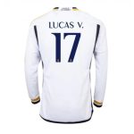 Lucas Vazquez #17 Real Madrid Hjemmebanetrøje 2023-24 hvid Lange ærmer