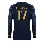 Lucas Vazquez #17 Real Madrid Udebanetrøje 2023-24 sort Lange ærmer til Herrer