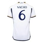 Nacho #6 Real Madrid Hjemmebanetrøje 2023-2024 hvid Kort ærmer