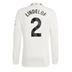Victor Lindelof #2 Manchester United Tredje trøje 2023-2024 hvid Lange ærmer