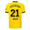 Donyell Malen #21 Borussia Dortmund Hjemmebanetrøje 2023-2024 gul Kort ærmer