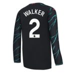 Kyle Walker #2 Manchester City Tredje trøje 2023-2024 Lange ærmer