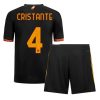 Bryan Cristante #4 AS Roma Tredje trøje Børn 2023-2024 sort Kort ærmer + korte bukser