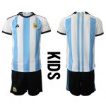 Fodboldtrøjer Danmark Argentina Hjemmebanesæt Børn VM 2022 Kort ærmer + korte bukser
