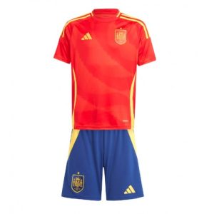 Købe Billige Spanien Hjemmebanesæt Børn EM 2024 Kort ærmer (+ korte bukser)
