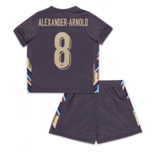 Billige England Alexander-Arnold #8 Udebanesæt Børn EM 2024 Kort ærmer (+ korte bukser)
