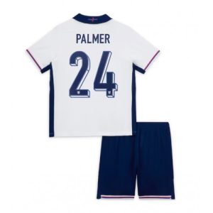 Billige England Cole Palmer #24 Hjemmebanesæt Børn EM 2024 Kort ærmer (+ korte bukser)