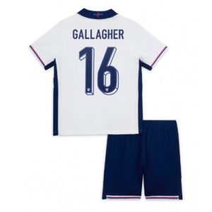 Billige England Conor Gallagher #16 Hjemmebanesæt Børn EM 2024 Kort ærmer (+ korte bukser)