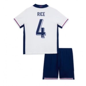 Billige England Declan Rice #4 Hjemmebanesæt Børn EM 2024 Kort ærmer (+ korte bukser)