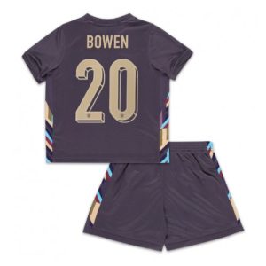 Billige England Jarrod Bowen #20 Udebanesæt Børn EM 2024 Kort ærmer (+ korte bukser)
