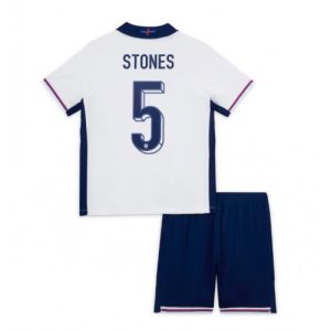 Billige England John Stones #5 Hjemmebanesæt Børn EM 2024 Kort ærmer (+ korte bukser)