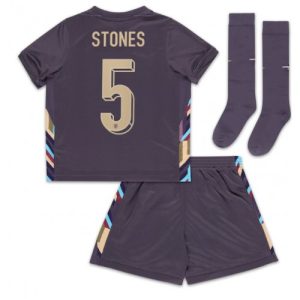 Billige England John Stones #5 Udebanesæt Børn EM 2024 Kort ærmer (+ korte bukser)