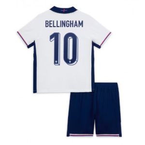 Billige England Jude Bellingham #10 Hjemmebanesæt Børn EM 2024 Kort ærmer (+ korte bukser)