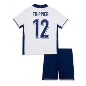 Billige England Kieran Trippier #12 Hjemmebanesæt Børn EM 2024 Kort ærmer (+ korte bukser)