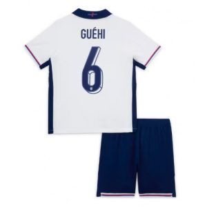 Billige England Marc Guehi #6 Hjemmebanesæt Børn EM 2024 Kort ærmer (+ korte bukser)