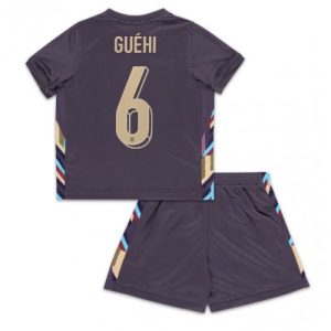 Billige England Marc Guehi #6 Udebanesæt Børn EM 2024 Kort ærmer (+ korte bukser)
