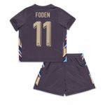 Billige England Phil Foden #11 Udebanesæt Børn EM 2024 Kort ærmer (+ korte bukser)