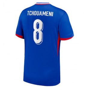 Billige Frankrig Aurelien Tchouameni #8 Hjemmebanetrøje EM 2024 Kort ærmer