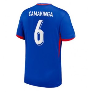 Billige Frankrig Eduardo Camavinga #6 Hjemmebanetrøje EM 2024 Kort ærmer