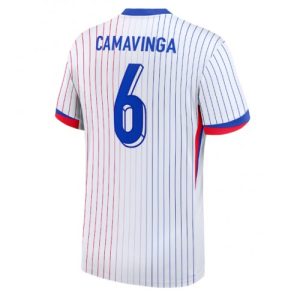 Billige Frankrig Eduardo Camavinga #6 Udebanetrøje EM 2024 Kort ærmer