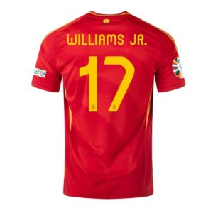 Billige Spanien Nico Williams #17 Hjemmebanetrøje EM 2024 Kort ærmer